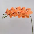 Artificial Phalaenopsis Orchid Flower Orange 9 Heads Single Branch Wedding Home Decor - Height Approx. 95cm / Orange