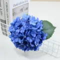 Hortensia artificial azul rama individual arreglo floral para decoracion de mesa boda - Azul Zafiro