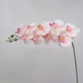 Artificial Phalaenopsis orchid single branch fake flower for home wedding party decor - Height Approx. 95cm / Light Pink Core