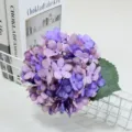Hortensia artificial de tallo único flor falsa morado claro para decoración de boda - Violeta Claro