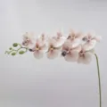 9-Head Faux Phalaenopsis Orchid Branch Light Purple Core Artificial Flower for Wedding Decor - Height Approx. 95cm / Light Purple Core