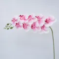 Artificial Phalaenopsis orchid single branch 9 heads pink core fake flower floral decoration - Height Approx. 95cm / Pink Center