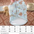 Thickened warm winter pet dog vest cute bear print padded clothes with detailed size chart - 2XL / Blue