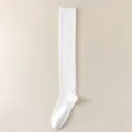 Weiße Overknee-Wollsocken für Damen, dicke warme lange Strümpfe für Herbst und Winter. - Einheitsgröße / Weiß