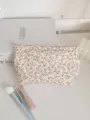 Floral cotton makeup bag, vintage portable cosmetic pouch, large capacity storage bag. - M / Small Floral