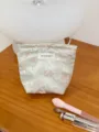Jacquard butterfly cosmetic bag, portable travel storage pouch for daily makeup and essentials. - S / Blue Pink Butterfly