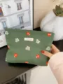 Dark green Christmas embroidered cosmetic bag, large capacity portable toiletry travel clutch. - L / Christmas Green