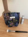 Floral cosmetic bag portable travel storage pouch vintage makeup organizer for daily use. - S / Blue-Purple Oil Painting