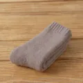 Men's solid color warm wool mid-tube socks, autumn and winter thickened thermal knitted socks. - One Size / Khaki
