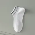 Herren weisse Mesh Ankle Socken atmungsaktive Baumwollkurzsocken Variante Ansicht. - Einheitsgröße / Hellgrau