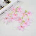 Pink artificial oncidium flower branches for DIY hair accessories, wreaths and floral arrangements. - Pink