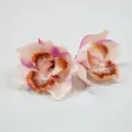 Artificial Cymbidium orchid flower heads silk flowers for handmade crafts and wedding decoration accessories. - Champagne