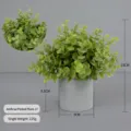 Artificial eucalyptus potted plant for home and office desk decor, green faux foliage pot. - Style 17 Potted Plant