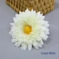 Artificial gerbera daisy flower head white small artificial floral for home decor - Diameter Approx 14.5cm / Milky White