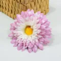Artificial gerbera daisy flower head small pink white faux floral home decor craft DIY - Diameter Approx 14.5cm / Autumn Pink
