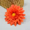 Small artificial orange gerbera daisy flower head for home decor, floral arrangements, and crafts. - Diameter Approx 14.5cm / Orange