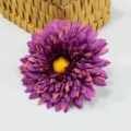 Artificial Gerbera Daisy Flower Head Small Light Purple for DIY Wreath Floral Decor Craft - Diameter Approx 14.5cm / Light Purple