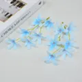 Blue artificial oncidium flower garland DIY hair accessories vintage headwear floral decoration - Blue