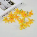 Artificial oncidium orchid flower branches for DIY floral crafts and hair accessories. - Orange