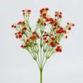 Künstlicher Roter Schleierkraut Blumenstrauß Mit 5 Gabeln Weiche Künstliche Blumen - Knallrot