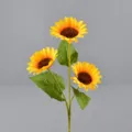 Bouquet de tournesols artificiels 3 têtes fausses fleurs décoration maison mariage arrangement 38cm - 3 Têtes Tournesol - Petit