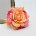 Künstliche Samt Rosenblüte für Hochzeit Dekoration Zuhause Party Fotografie Requisiten. - Hellkaffee