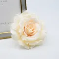 Künstliche Samt Rosenblüte Champagner Farbe Hochzeit Heimdekoration Requisite 15cm - Champagner