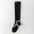 Chaussettes de sport de compression noires pour femmes, fitness yoga course mollet - Taille unique / Gris foncé