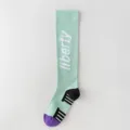 Chaussettes de compression fitness yoga femme vert menthe sport entrainement mollet actif - Taille unique / Bleu clair