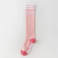 Chaussettes de compression sportives roses pour femme yoga fitness pilates et course à pied. - Taille unique / Rose