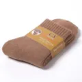Herren verdickte warme Wollsocken Herbst Winter einfarbig mittelhoch Frotteesocken Alltag. - Einheitsgröße / Khaki