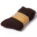 Herren Winter dicke warme Wollsocken, einfarbige thermische Fleece-Crew-Socken für Herren. - Einheitsgröße / Kaffeebraun