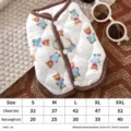 Thickened warm dog vest winter puppy coat cute bear print pet apparel for small dogs - S / Red Scarf Bear