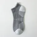 Chaussette de sport gris blanc, chaussette courte éponge épaisse pour homme. - Taille unique / Bloc de Couleur Talon Gris