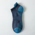 Chaussettes de sport style japonais pour hommes avec talon, blocs de couleur éponge épaisse. - Taille unique / Bloc de Couleur Talon Vert Foncé