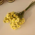 Mazzo di margherite gialle artificiali, 6 steli di fiori finti per decorazione casa. - Giallo