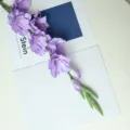 Fiore di gladiolo artificiale viola ramo lungo, decorazione per la casa stile europeo a 8 teste. - Viola