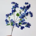 Ramo di bougainvillea artificiale blu fiori finti per decorazione casa e nozze 93cm - Blu