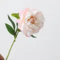 Finto fiore di peonia artificiale rosa 40cm seta per decorazione casa matrimonio arte floreale - Rosa chiaro