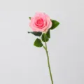 Stelo di rosa artificiale rosa scuro 43cm lungo per decorazione matrimonio e composizione floreale - rosa scuro