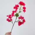 Künstliche Bougainvillea Blumen Zweig künstliche Blumen Dekoration für Hochzeit Rosa 73cm - Kleiner Zweig Rosenrot