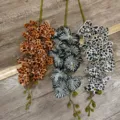 Ramo di orchidea leopardo artificiale a 7 teste, decorazione floreale stampata in 3D per casa. - Motivo bianco e nero 9 teste