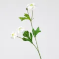Finta margherita fiore artificiale 3 teste pianta decorativa per casa ristorante bianco 45cm - Bianco-Cuore Verde