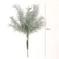 Artificial frosted plant leaf branch detail view showing 24cm size for floral arrangement - Snapdragon