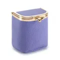 Pochette à rouge à lèvres en cuir violet, porte-monnaie compact et mini organiseur stylé. - Violet
