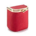 Petit porte-monnaie en cuir rouge véritable mini sac de rangement de rouge à lèvres - Rouge