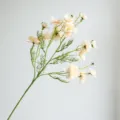 Ramo di fiori di farfalla artificiali color champagne, lunghezza 76cm per decorazioni. - Giallo