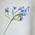 Artificial blue butterfly flower stem, about 76cm long, perfect for home decor and wedding arrangement. - Blue
