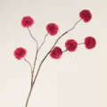 Ramo di crisantemo pompon artificiale viola rosso fiore finto per decorazione casa - viola-rosso
