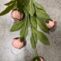Artificiale 4-teste peonia seta fiore ramo rosa antico casa matrimonio decoro floreale bello - colore fagiolo rosso